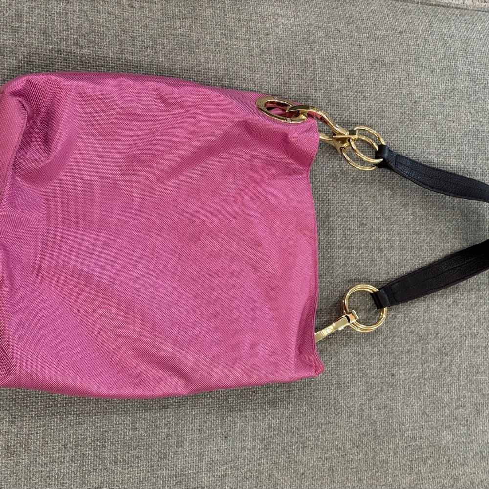 JKL Pink and Brown Shoulder Bag with Gold Accents - Picture 3 of 3